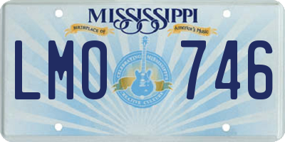 MS license plate LMO746