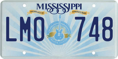 MS license plate LMO748