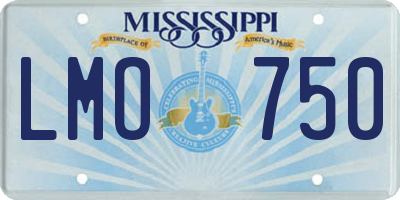MS license plate LMO750
