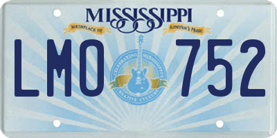 MS license plate LMO752