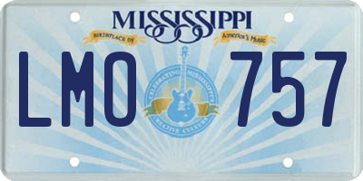 MS license plate LMO757