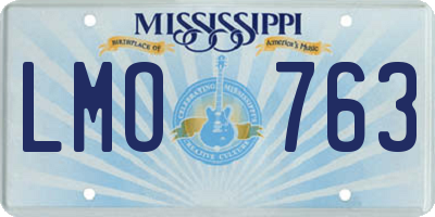 MS license plate LMO763