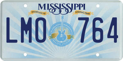 MS license plate LMO764