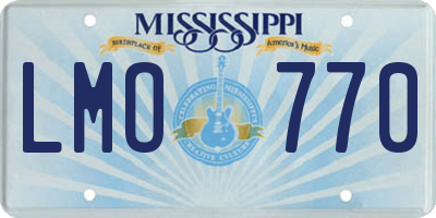 MS license plate LMO770
