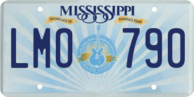 MS license plate LMO790