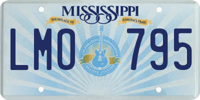 MS license plate LMO795
