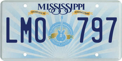 MS license plate LMO797