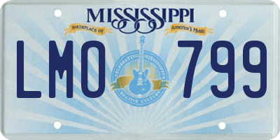 MS license plate LMO799