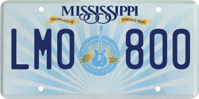 MS license plate LMO800