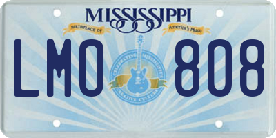 MS license plate LMO808