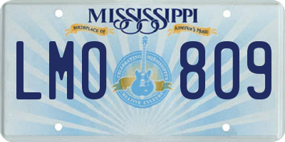 MS license plate LMO809