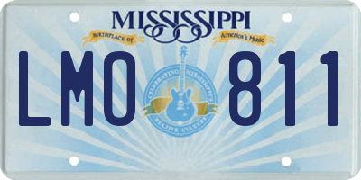MS license plate LMO811