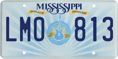 MS license plate LMO813