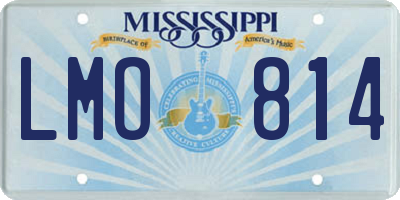 MS license plate LMO814