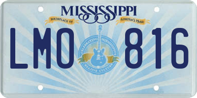 MS license plate LMO816