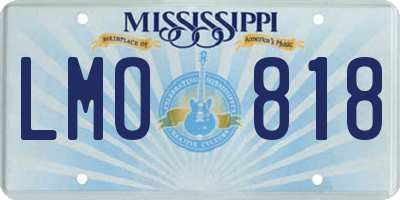 MS license plate LMO818