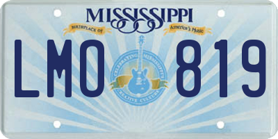 MS license plate LMO819