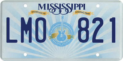 MS license plate LMO821