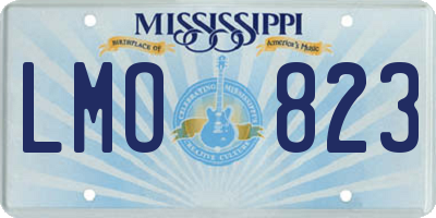 MS license plate LMO823