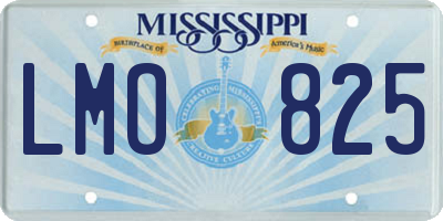 MS license plate LMO825
