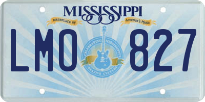 MS license plate LMO827