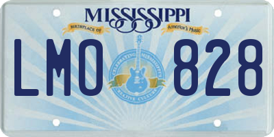 MS license plate LMO828