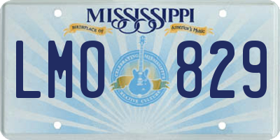 MS license plate LMO829