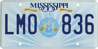 MS license plate LMO836