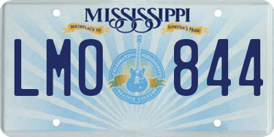 MS license plate LMO844