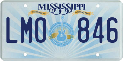 MS license plate LMO846