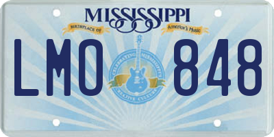 MS license plate LMO848