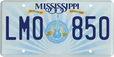 MS license plate LMO850