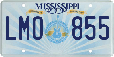MS license plate LMO855