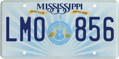 MS license plate LMO856