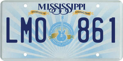 MS license plate LMO861