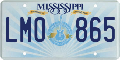 MS license plate LMO865