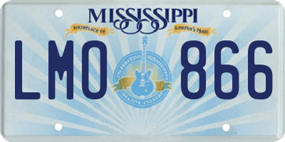MS license plate LMO866