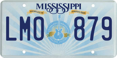 MS license plate LMO879
