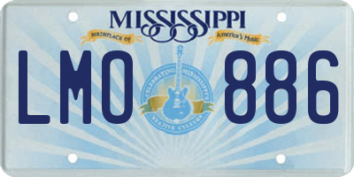 MS license plate LMO886
