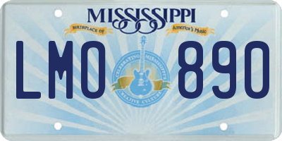 MS license plate LMO890
