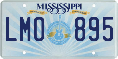 MS license plate LMO895