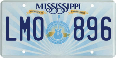 MS license plate LMO896