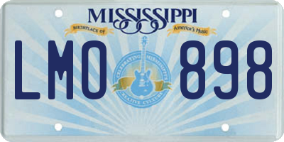 MS license plate LMO898