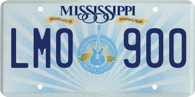 MS license plate LMO900