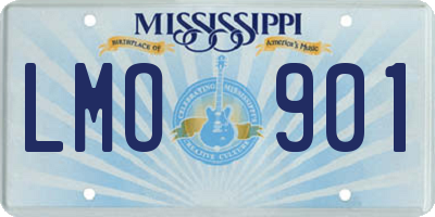 MS license plate LMO901