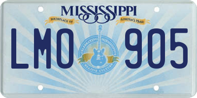 MS license plate LMO905