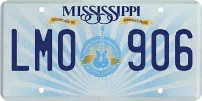 MS license plate LMO906