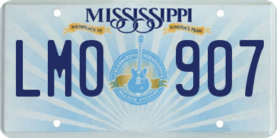 MS license plate LMO907