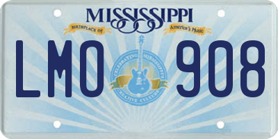 MS license plate LMO908