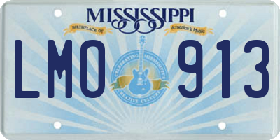 MS license plate LMO913